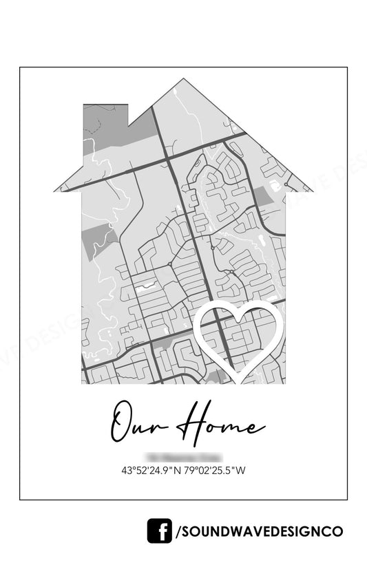 “Our Home” Map Art